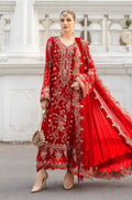 Zarmeen Emaan Luxury Embroidered Collection Shirt Front Back Sleeves Neckline Daman Patch Premium Viscose Trouser Pure Bamber Dupatta