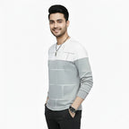 Lining Print T Shirts Full Sleeves Providing Premium Quality With Smart Look Easy Wash And Comfortable Ready To Wear Design - Large
