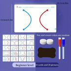2-in-1 Brain Development Training Kit – Reusable Finger Maze & Pen Control Workbook for Kids & Adults (20 Training Pictures)