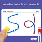 2-in-1 Brain Development Training Kit – Reusable Finger Maze & Pen Control Workbook for Kids & Adults (20 Training Pictures)
