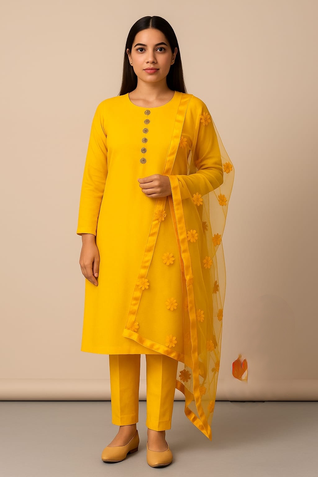 Premium Katan Silk Unstitched 3 Piece Suit With Net Dupatta For Women - Grey