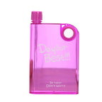 A5 Flat Water Bottle Slim Notebook Style Reusable Water Bottle (420ML) - Drinkware Accessory Designed For Hydration (Random Color)