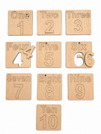 Educational Toy sWooden Number Learning Puzzle Set for Kids 1-10