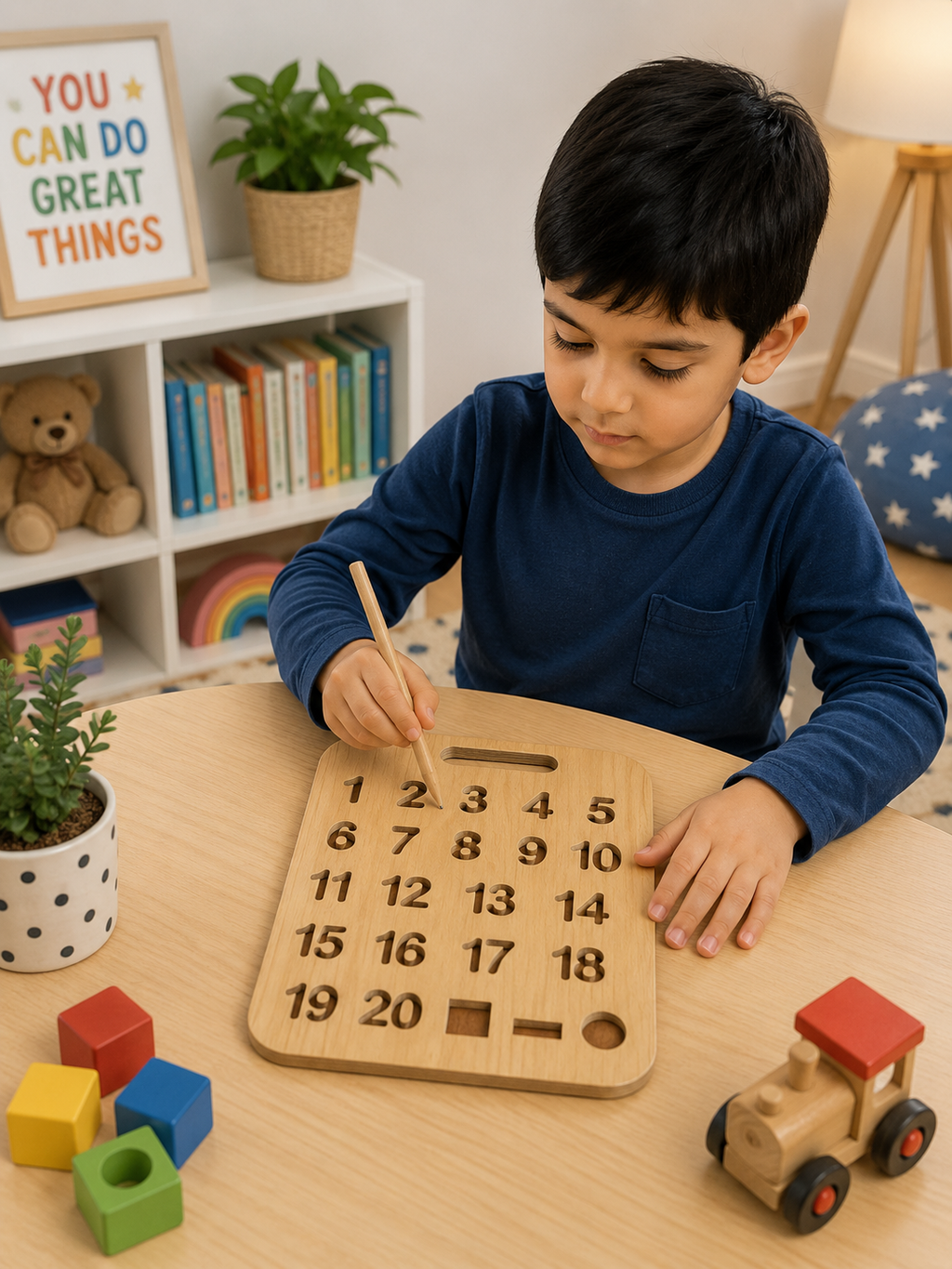 Educational Wooden Tracing Board Set 5 Pcs – Urdu, English, Numbers & Body Parts Learning Boards