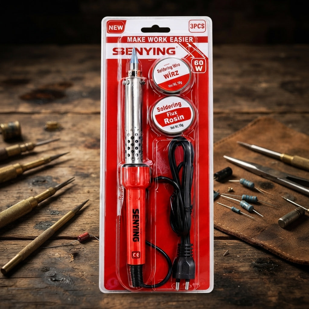 Senying 60W Soldering Iron Set (3Pcs Set) - Hardware Product Designed For Electronics Repair And Daily Tool Maintenance Routine