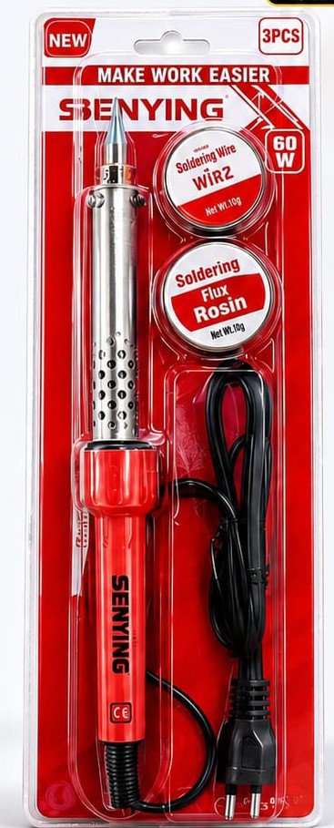 Senying 60W Soldering Iron Set (3Pcs Set) - Hardware Product Designed For Electronics Repair And Daily Tool Maintenance Routine