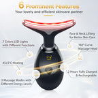 Rechargeable Face Massager Against Wrinkles, Face Beauty Device, Electric Face Massager Anti-Wrinkle with 3 Modes 45°C Anti-Wrinkle Face Device Skin Tightening Ems Face Care Device Anti-Wrinkle