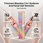 Flawless 2 In 1 Eyebrow And Facial Hair Remover Gentle Precise Portable Rechargeable Practical Choice For Smooth Skin And Daily Grooming