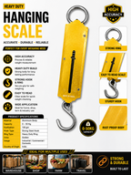 Heavy Duty Mechanical Hanging Scale (50kg Capacity) – Aluminum Body with Steel Hook
