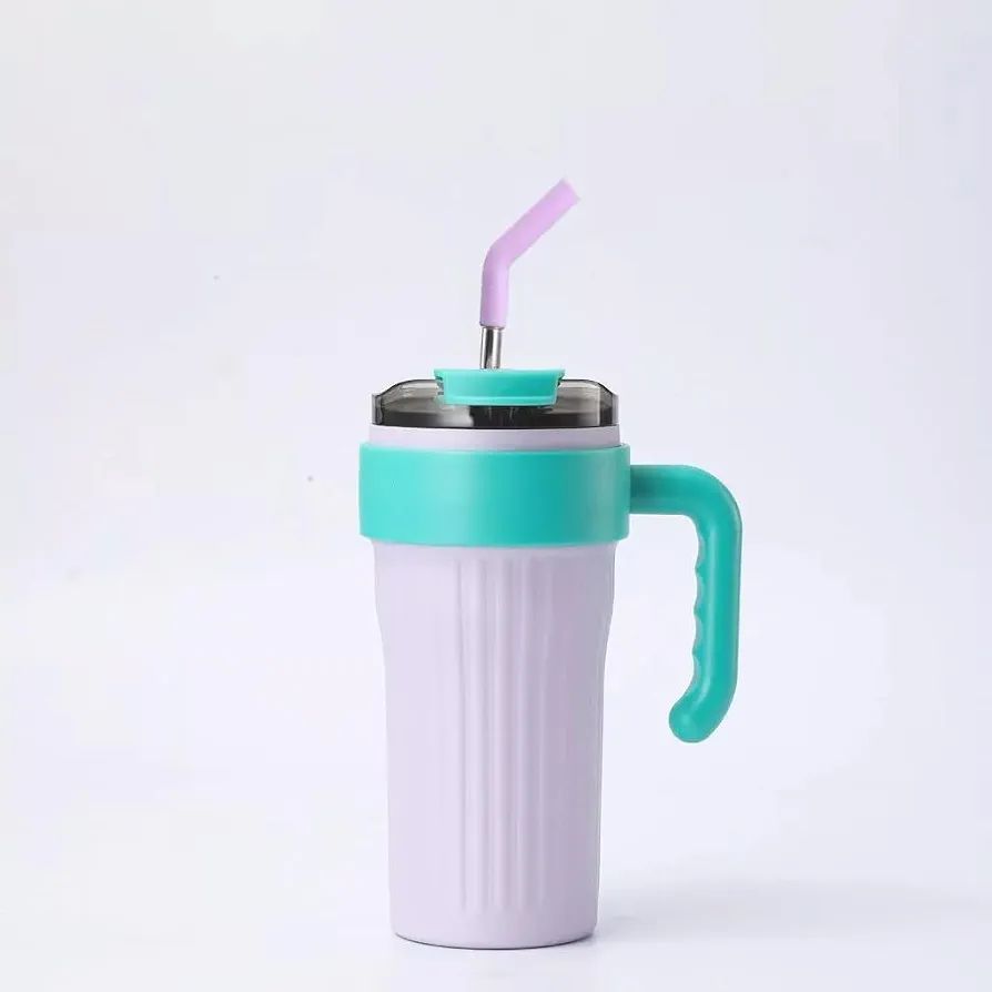 Dual-Layer Glass Water Bottle with Protective Shell & Handle (800ml)