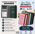 RFID Protected Passport Cover Holder & Travel Wallet Premium Leather Passport & Card Wallet for Men & Women (Random Color)