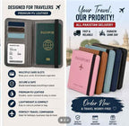 RFID Protected Passport Cover Holder & Travel Wallet Premium Leather Passport & Card Wallet for Men & Women (Random Color)