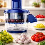 Multi-Functional Vegetable & Fruit Chopper – Manual Food Cutter with Transparent Bowl for Garlic, Fruits, Vegetables & More
