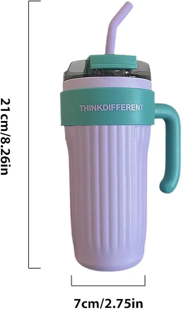 Dual-Layer Glass Water Bottle with Protective Shell & Handle (800ml)