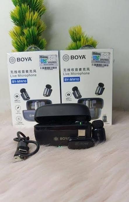 BOYA BY-MW10 Wireless Microphone | Original Wireless Lavalier Microphone System for Video Recording, Interviews & Content Creation