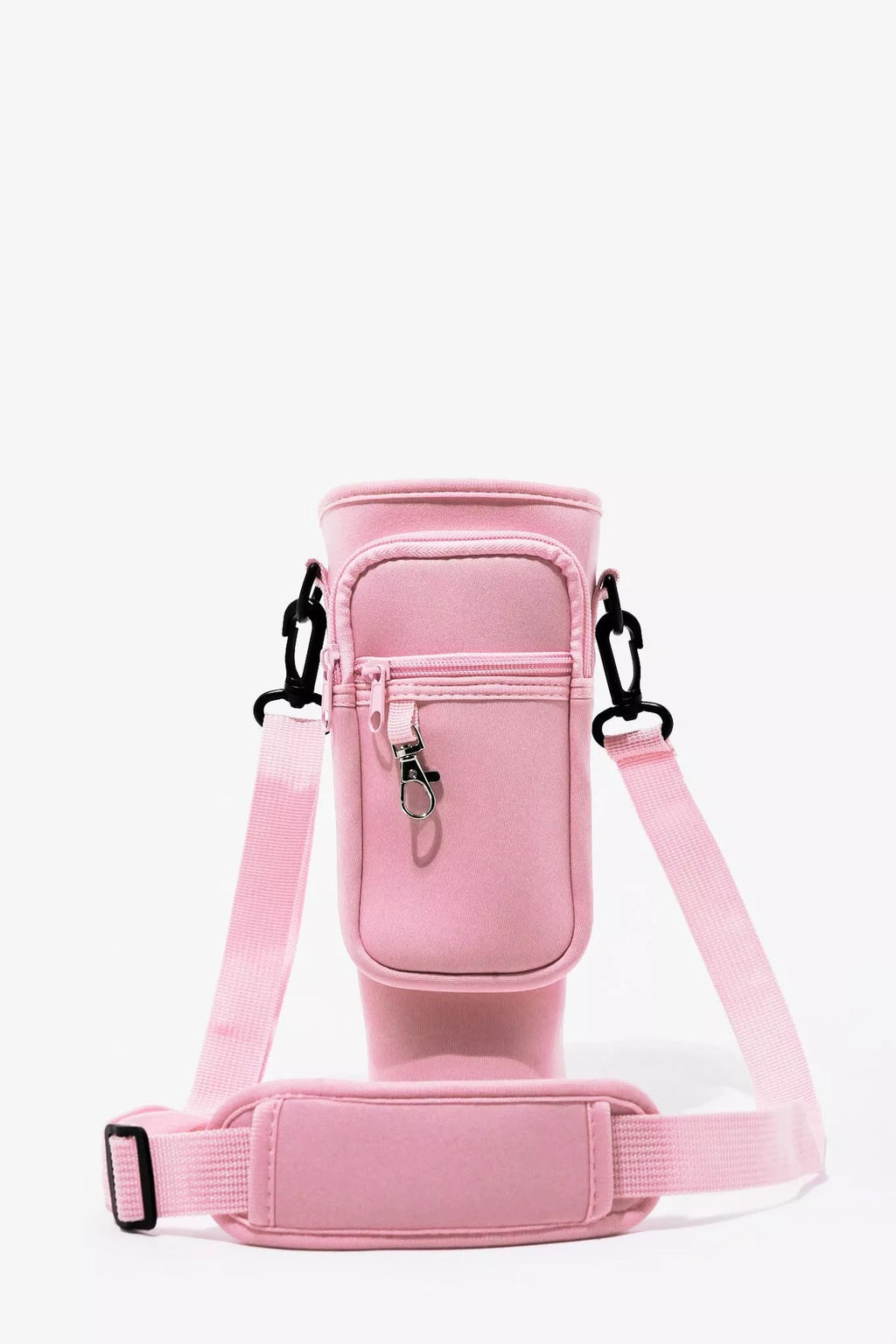 40oz Tumbler Bag with Phone Pocket – Blush Pink Insulated Cup Holder Carrying Bag with Adjustable Strap (Color Pink)