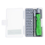 32 In 1 Precision Screwdriver Set Versatile Handle 30 Plus Bits Compact Durable Storage Case For Electronics Glasses Mobile And Small Repairs