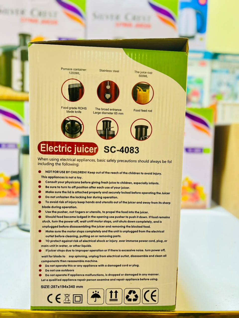Silver Crest Fruit Juicer With Two Speed Settings I And II For Efficient Juicing Of Various Fruits And Durable Daily Home Use Design
