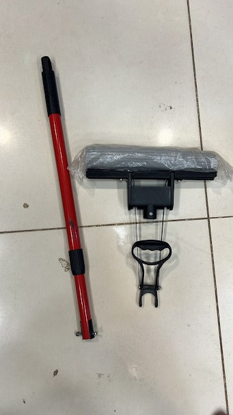 Adjustable Sponge Mop with Red Handle | Floor Cleaning Mop for Home, Kitchen, Bathroom & Office