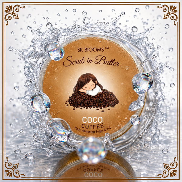 SK BLOOMS Body Scrub Set Coco Coffee And Sugar Body Scrub With Natural Ingredients For Body Whitening And Exfoliation Set Of 2