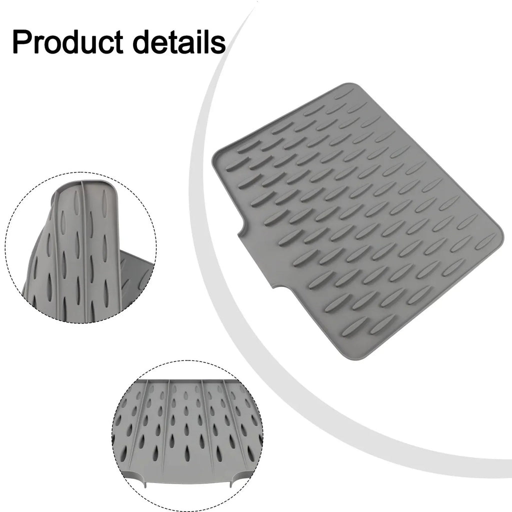 Sink Mat 26x32cm Black Durable Non Slip Design Protects Sink Surface Prevents Scratches And Keeps Kitchen Clean