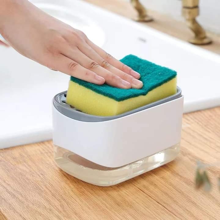 Soap Pump And Sponge Caddy Press Down One Handed Design Non Slip Base Eliminates Sink Clutter Ideal Kitchen Sink Organizer