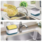 Soap Pump And Sponge Caddy Press Down One Handed Design Non Slip Base Eliminates Sink Clutter Ideal Kitchen Sink Organizer