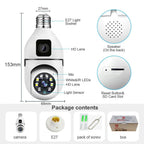 Speed-X Dual Lens Bulb Camera 1080p WiFi Panoramic Night Vision