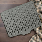 Sink Mat 26x32cm Black Durable Non Slip Design Protects Sink Surface Prevents Scratches And Keeps Kitchen Clean