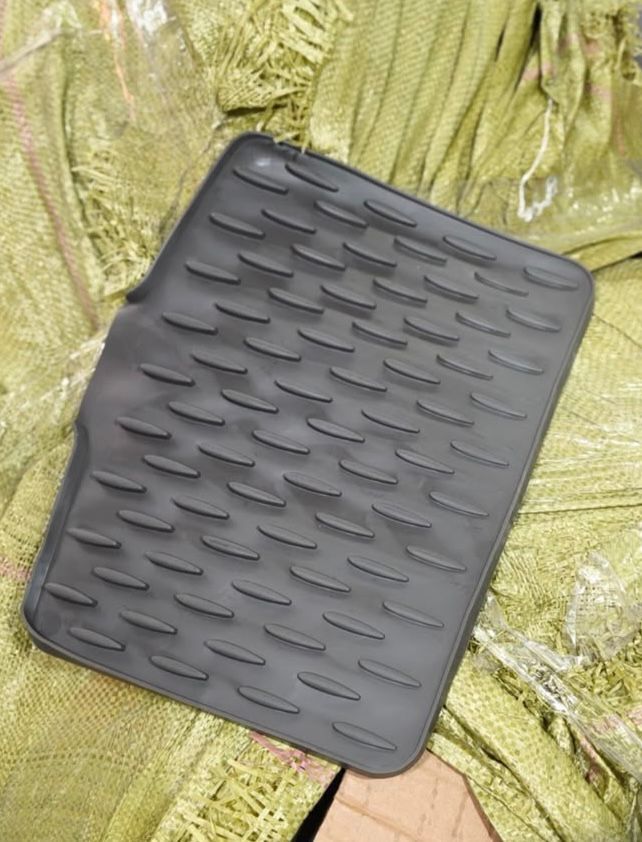 Sink Mat 26x32cm Black Durable Non Slip Design Protects Sink Surface Prevents Scratches And Keeps Kitchen Clean