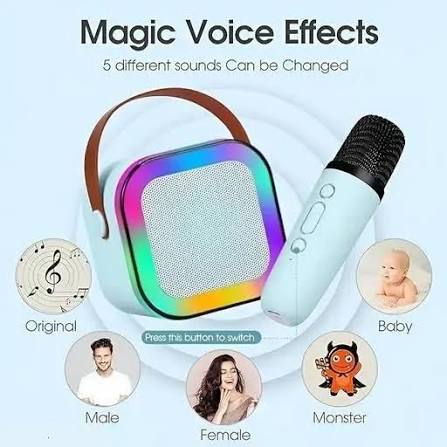 K12 Portable Speaker With Single Mic | Karaoke Microphone With Speaker | Portable Wireless Bluetooth Speaker