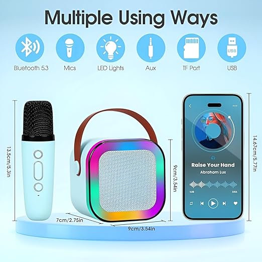 K12 Portable Speaker With Single Mic | Karaoke Microphone With Speaker | Portable Wireless Bluetooth Speaker