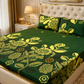 3D Crystal Cotton 3-Piece Bedsheet Set