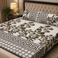 3D Crystal Cotton 3-Piece Bedsheet Set – Premium Ultra-Soft Bedding with 2 Matching Pillowcases (AY0010019)
