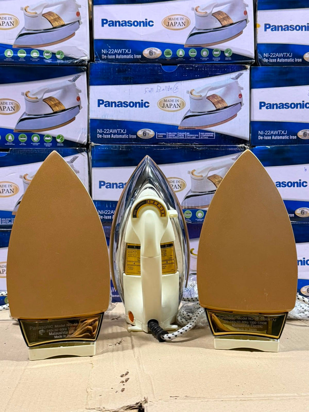 Panasonic De Luxe Automatic Iron 1000W Non Stick Soleplate Adjustable Temperature Settings Pilot Lamp Durable Daily Home Use