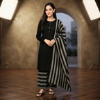 Unstitched Sussi Marina 3-Piece Suit - Apparel Accessory Designed For Fashion Styling And Daily Wardrobe Routine - Black