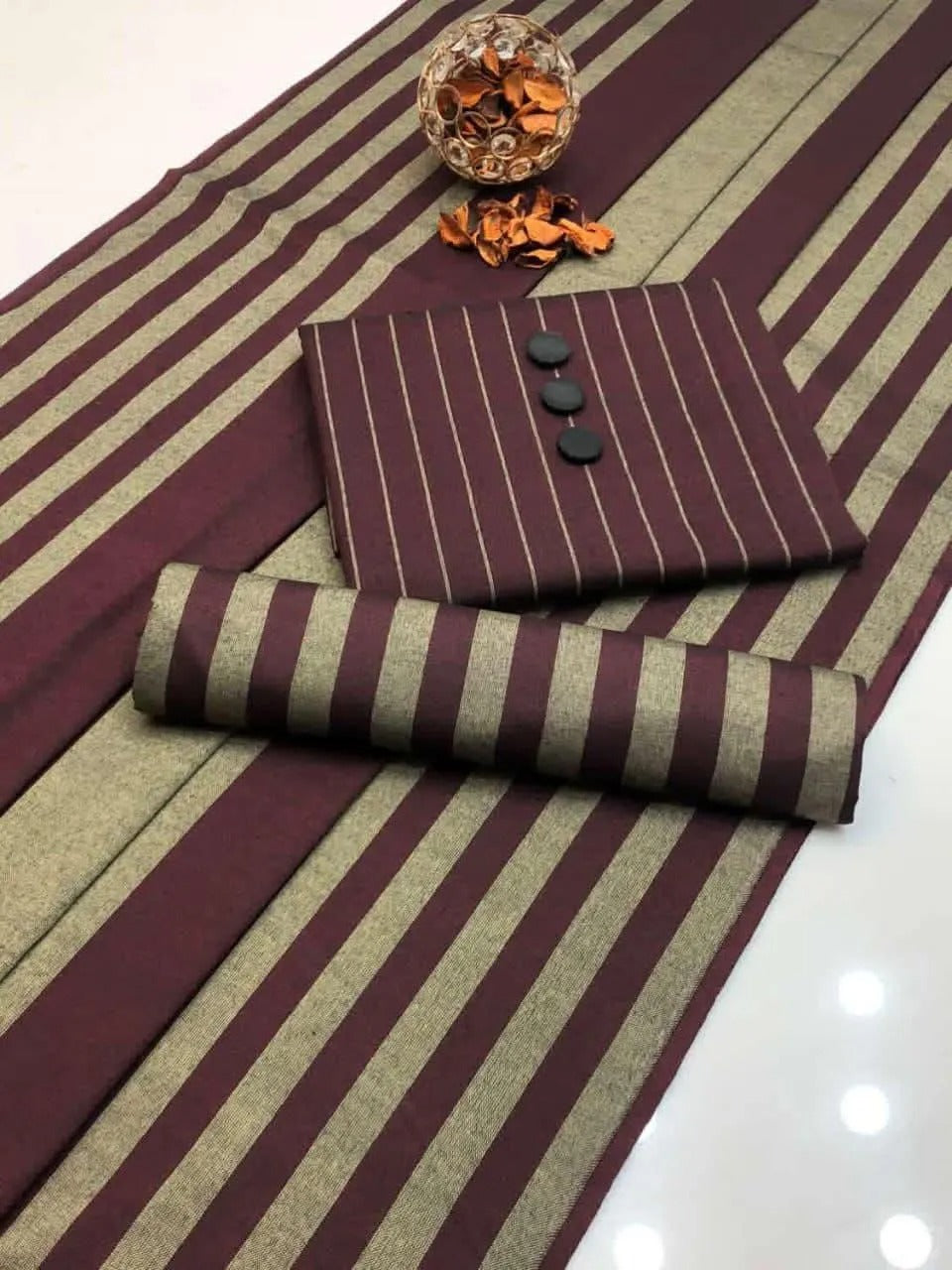3-Piece Suit Unstitched Sussi Marina - Apparel Accessory Designed For Fashion Styling And Daily Wardrobe Routine - Maroon