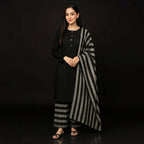 Unstitched Sussi Marina 3-Piece Suit - Apparel Accessory Designed For Fashion Styling And Daily Wardrobe Routine - Black
