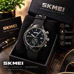 SKMEI Men’s Watch With Box– Stylish & Durable Waterproof Wristwatch