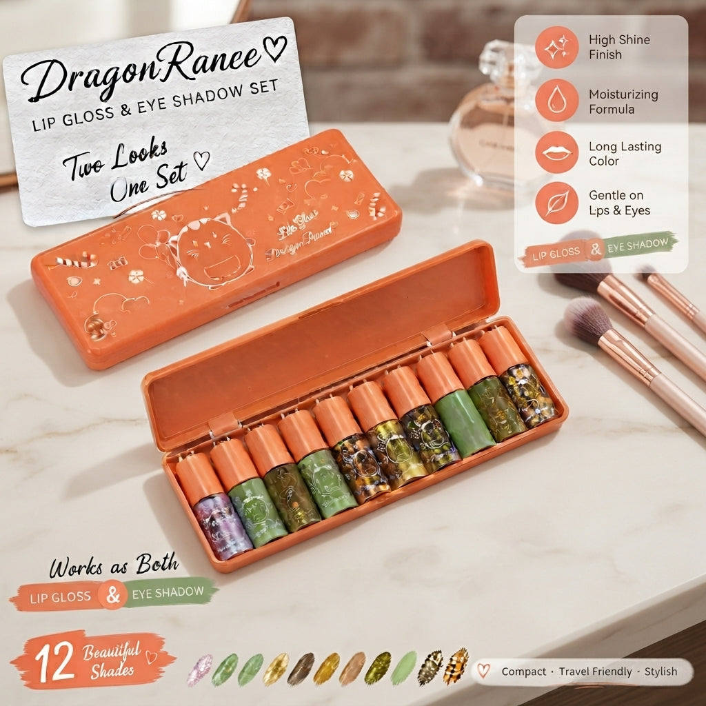 Dragon Ranee Lip Gloss & Eye Shadow 10-Piece Set