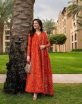 Zarmeen Emaan Fancy Embroidered Shirt Front Back Sleeves Daman Patch Neckline With Premium Viscose Trouser And Printed Embroidered Dupatta