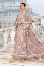 Zarmeen Emaan Article 1776 Luxury Embroidered Shirt Front Back Sleeves Neckline Daman Patch Premium Viscose Trouser Pure Bamber Chiffon Dupatta