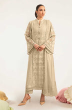 Zarmeen Emaan Article 934 Luxury Embroidered Shirt Front Back Sleeves Neckline Daman Patch Premium Viscose Trouser Pure Bamber Chiffon Dupatta
