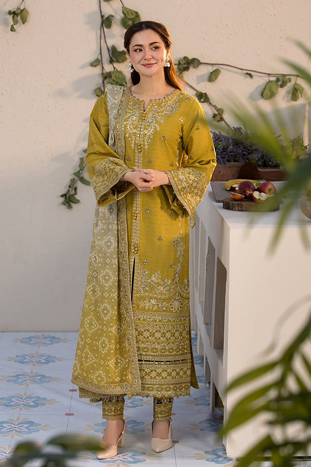 Embroidered Dhanak 3-Piece Unstitched Suit with Digital Printed Wool Shawl