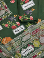 Forest Green Embroidered 3-Piece Ensemble