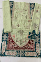 Luxury Kaftan Silk 2-Piece | Fully Heavy Embroidered Kaftan UNSTITCHED