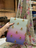 Ombre Serenade Embroidered Suit