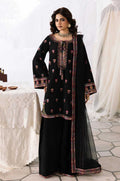 Zarmeen Emaan Artical-950 Fancy Embroidered Shirt Front Back Sleeves Laces Daman Patch Neckline With Premium Viscose Trouser And Pure Bamber Chiffon Dupatta