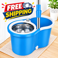 360 Degree Rotating Spin Mop with Stainless Steel Bucket | 360 Degree Rotating Microfiber Mop Head | Home & Office Floor Cleaning Tool