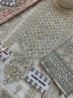 ivory Pearl - Hand Work Embroidered Chiffon 3-Piece Formal Suit